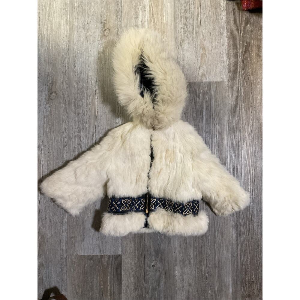Vintage Revillon Child Size Hooded Fur Coat Saks 5th Avenue